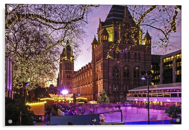 National History Museum Ice Rink Acrylic by Jan Venter