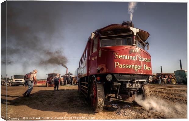 The Sentinel Steam Bus Canvas Print by Rob Hawkins