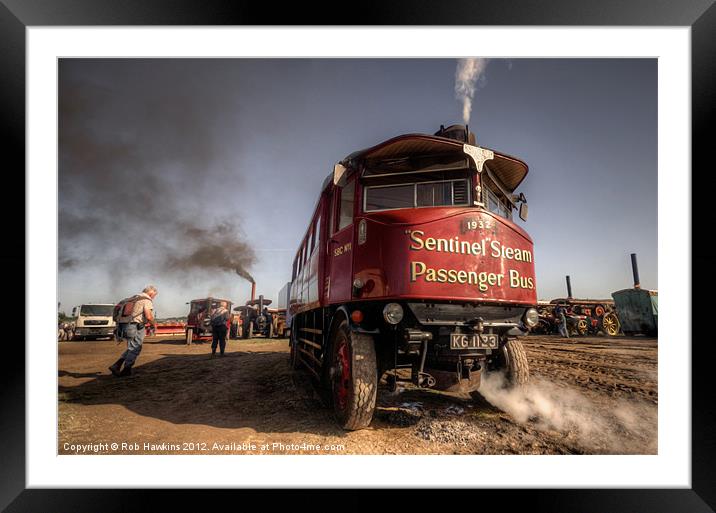 The Sentinel Steam Bus Framed Mounted Print by Rob Hawkins