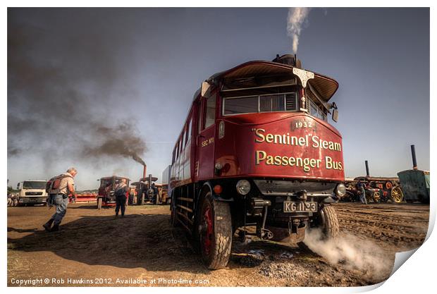 The Sentinel Steam Bus Print by Rob Hawkins