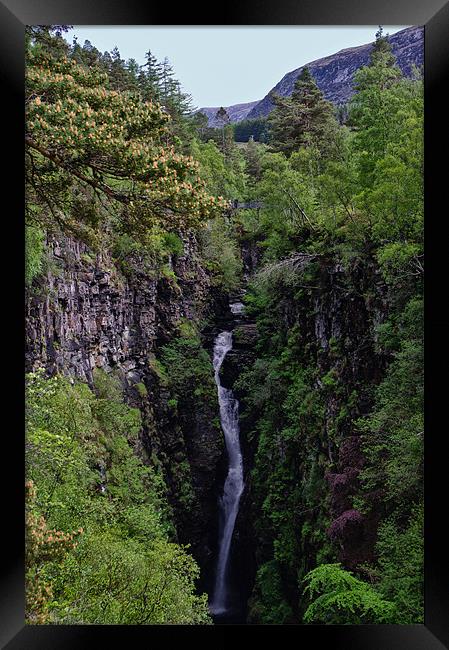 Corrieshalloch Gorge Waterfall Framed Print by Jacqi Elmslie