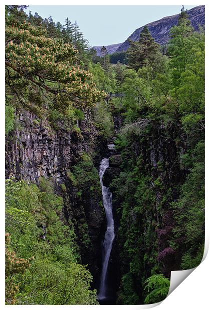 Corrieshalloch Gorge Waterfall Print by Jacqi Elmslie