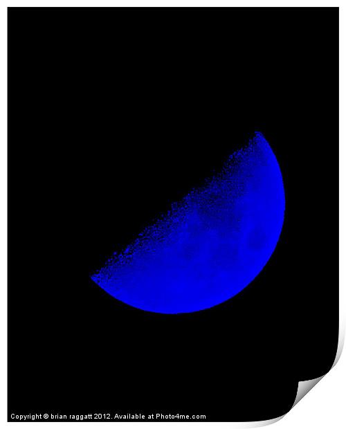 Blue Moon Print by Brian  Raggatt