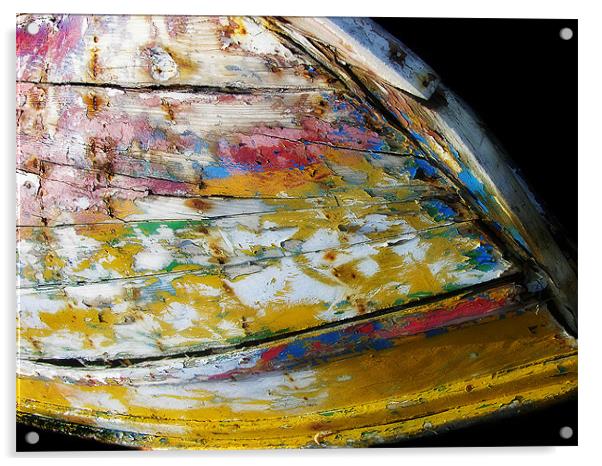 Old Boat Acrylic by Mary Lane