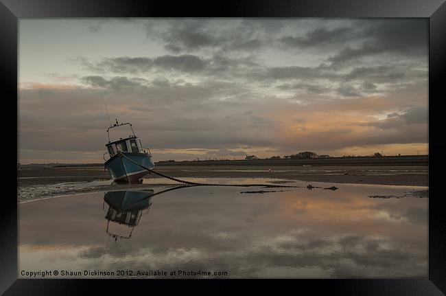 MEOLS REFLECTION OF THE FADING SUN Framed Print by Shaun Dickinson