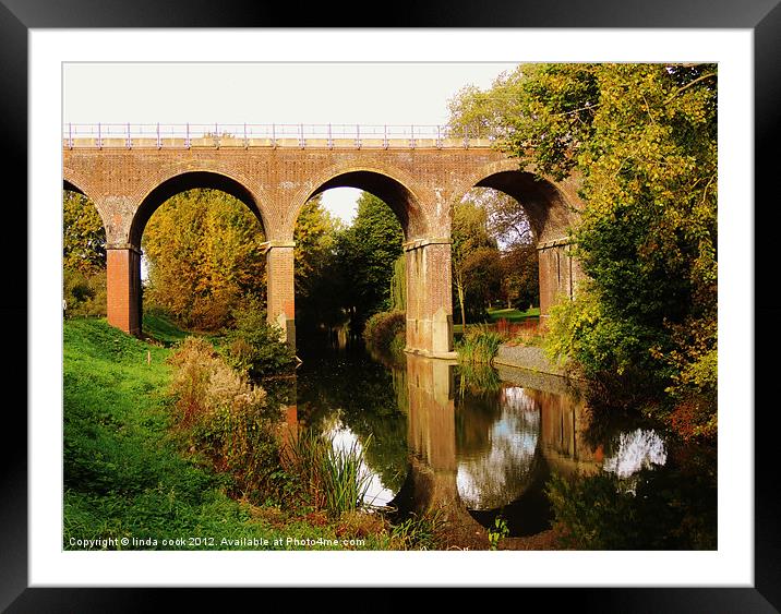 a victorian viaduct Framed Mounted Print by linda cook