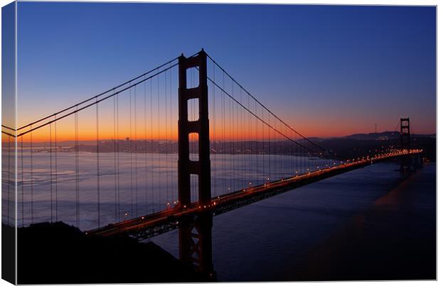Golden Gate before sunrise Canvas Print by Thomas Schaeffer
