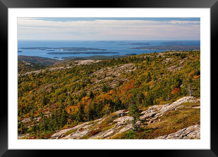 View from Cadillac Mountain Framed Mounted Print by Thomas Schaeffer