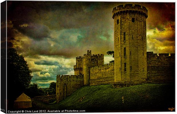Storm Over Warwick Castle Canvas Print by Chris Lord