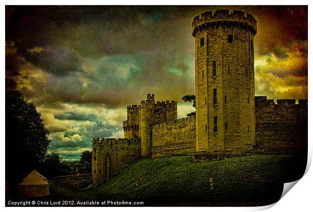 Storm Over Warwick Castle Print by Chris Lord