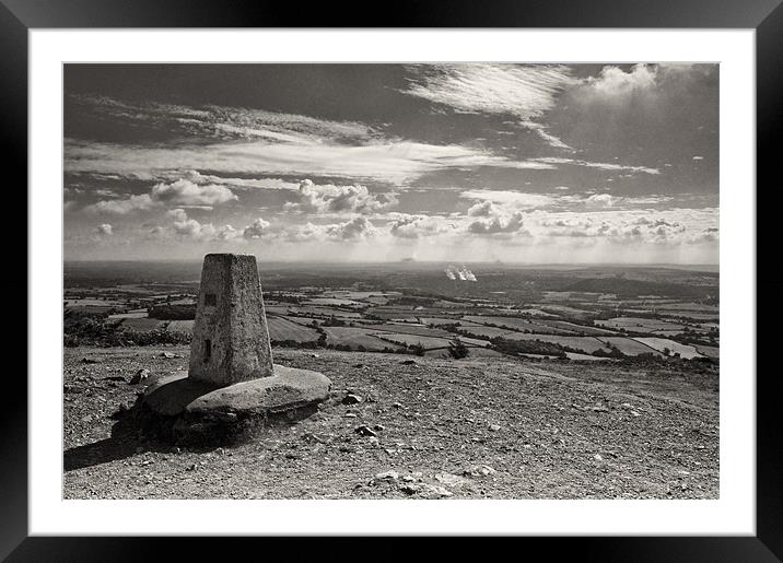 The Wrekin Trigpoint Framed Mounted Print by Paul Fisher