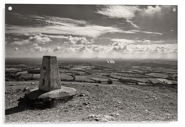 The Wrekin Trigpoint Acrylic by Paul Fisher