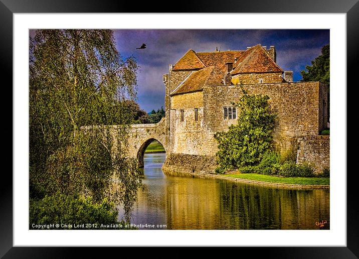 Moat and Gatehouse at Leeds Castle Framed Mounted Print by Chris Lord