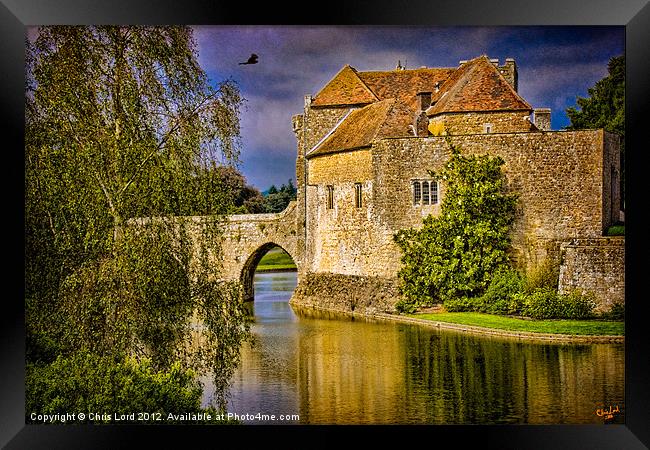 Moat and Gatehouse at Leeds Castle Framed Print by Chris Lord