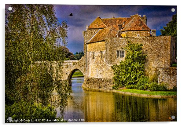 Moat and Gatehouse at Leeds Castle Acrylic by Chris Lord