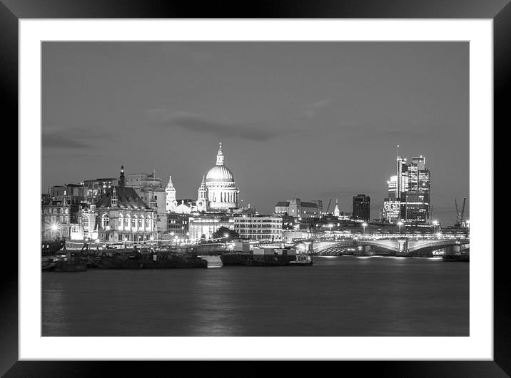 St Pauls London And Blackfriars Bridge Framed Mounted Print by Clive Eariss