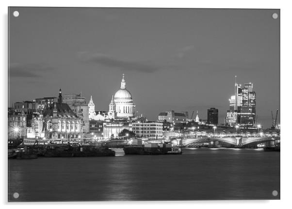 St Pauls London And Blackfriars Bridge Acrylic by Clive Eariss