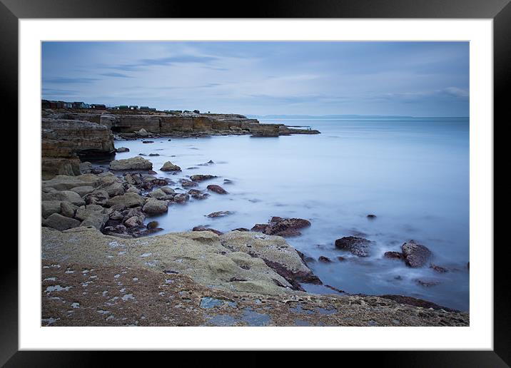 Waves Over The Rocks Framed Mounted Print by Weng Tan