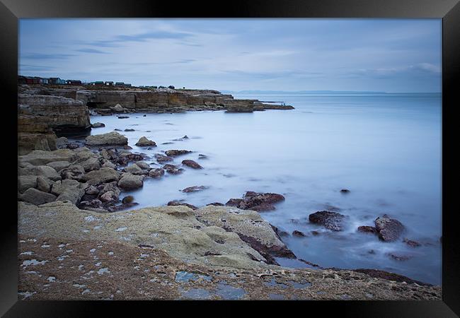Waves Over The Rocks Framed Print by Weng Tan