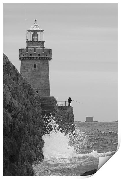 The Fisherman, Guernsey Print by Mick Vogel
