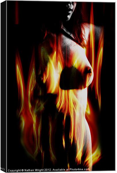 Burning desire. Canvas Print by Nathan Wright