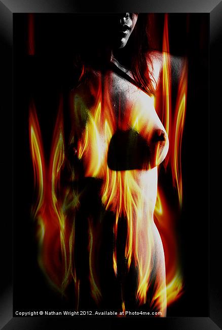 Burning desire. Framed Print by Nathan Wright