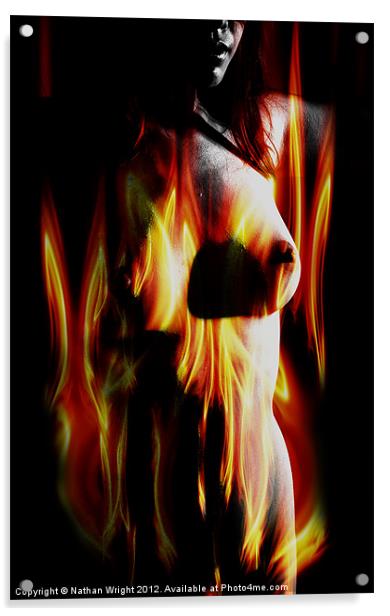 Burning desire. Acrylic by Nathan Wright