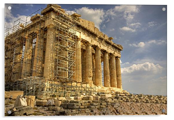 The Parthenon Acrylic by Tom Gomez