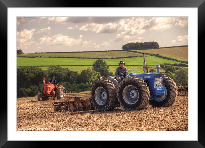Classic Tractors at work Framed Mounted Print by Rob Hawkins