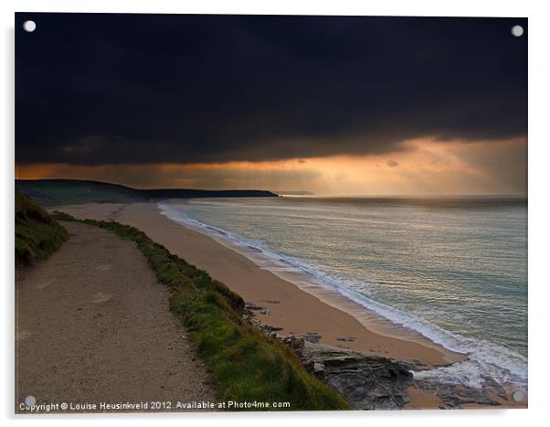 Loe Bar, Cornwall Acrylic by Louise Heusinkveld