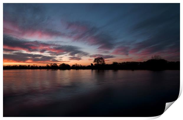 Colwick Sunrise Print by Tracey Whitefoot