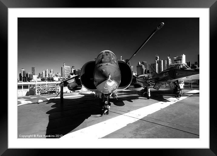 Jet in the City Framed Mounted Print by Rob Hawkins