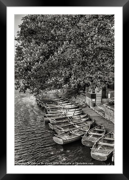 River Stour Boats Framed Mounted Print by Vinicios de Moura