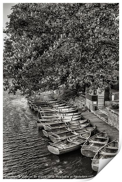 River Stour Boats Print by Vinicios de Moura
