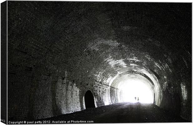 Rusher Cutting Tunnel Canvas Print by paul petty
