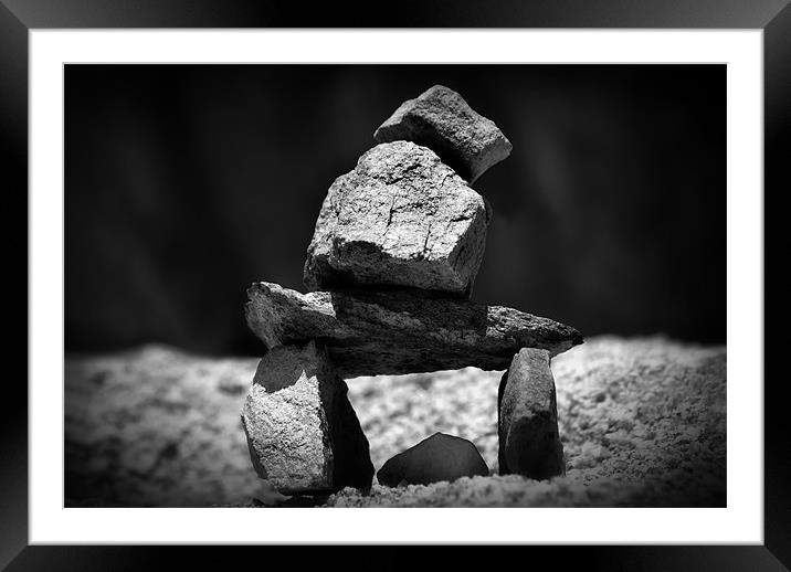 Inukshuk Framed Mounted Print by Mary Lane