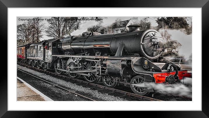Vintage Steam Train Framed Mounted Print by Trevor Kersley RIP