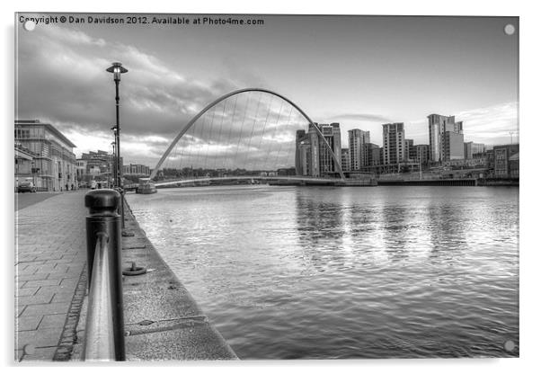 Newcastle Millennium Bridge Acrylic by Dan Davidson