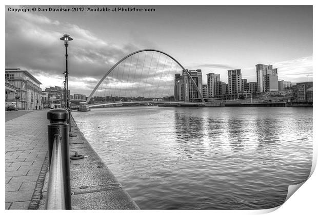 Newcastle Millennium Bridge Print by Dan Davidson