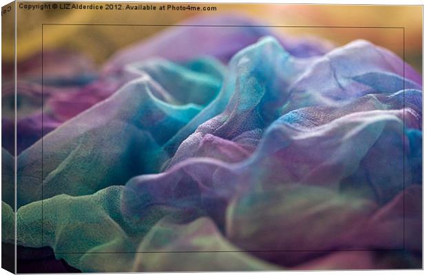 Dyed Silk Canvas Print by LIZ Alderdice