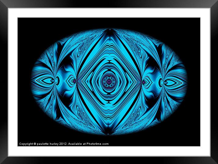 Abstract.Blue Egypt. Framed Mounted Print by paulette hurley