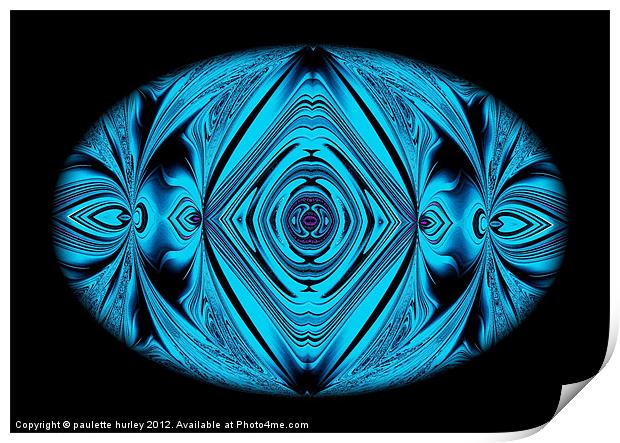 Abstract.Blue Egypt. Print by paulette hurley