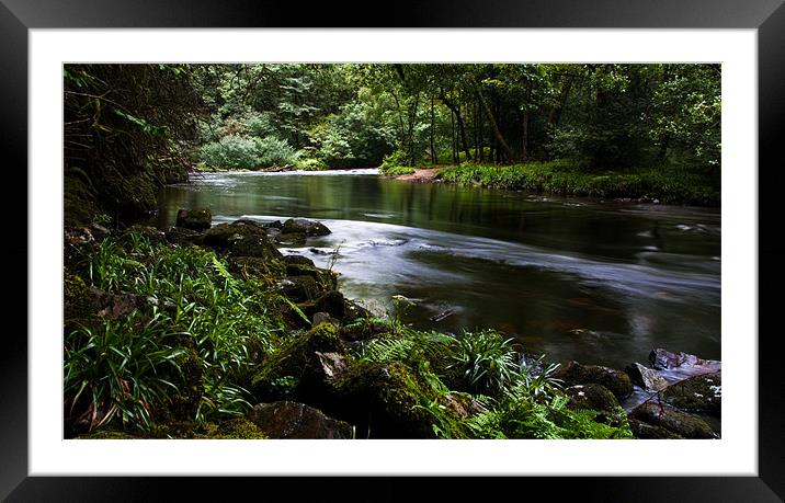River Dart in Summer Framed Mounted Print by Judy Andrews