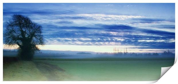 Misty Sunrise Print by Paul Fisher