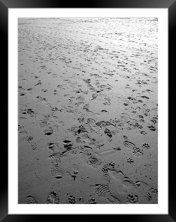 footsteps Framed Mounted Print by Shaun Cope