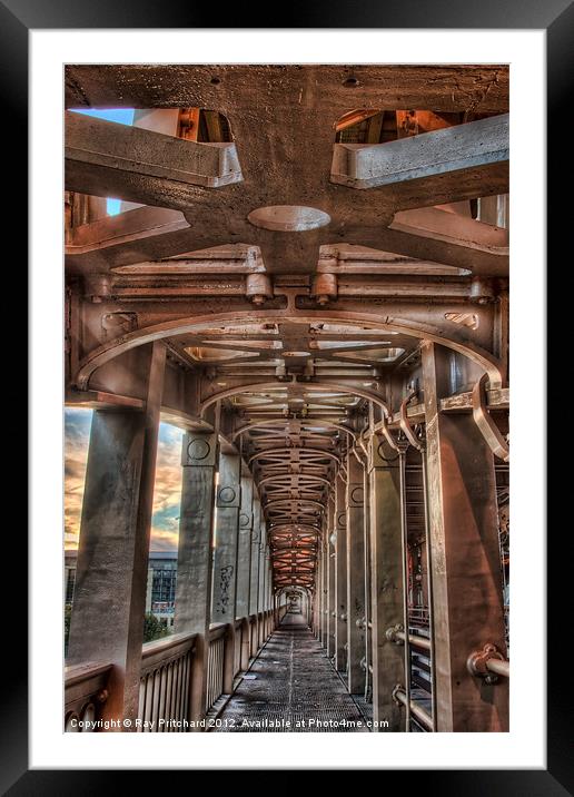 HDR High Level Bridge Framed Mounted Print by Ray Pritchard