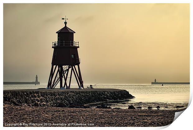 Early Morning at South Shields Print by Ray Pritchard