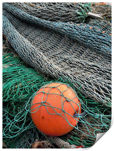fishing nets 2 Print by Heather Newton