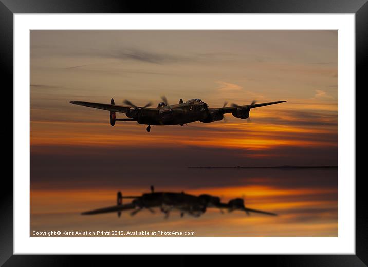 Lancaster Bomber Landfall Framed Mounted Print by Oxon Images