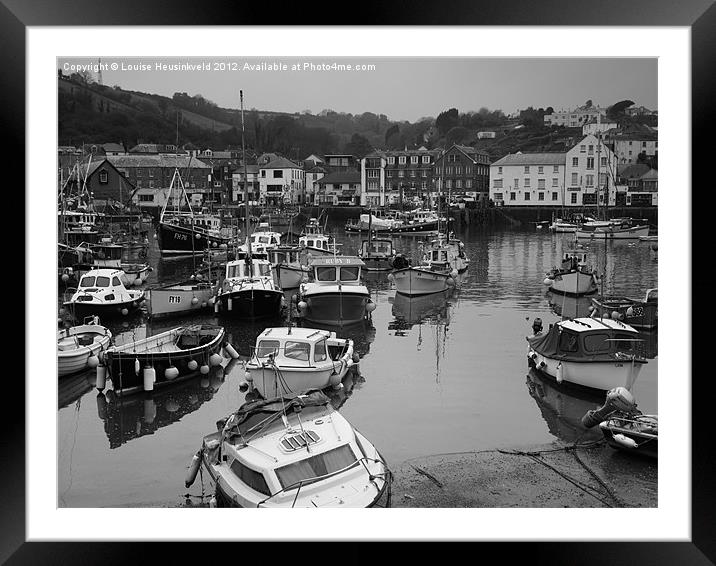 Mevagissey Harbour, Cornwall Framed Mounted Print by Louise Heusinkveld